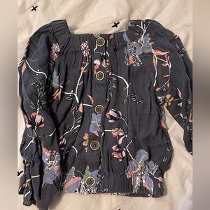 Toddler girls cute long sleeve blouse